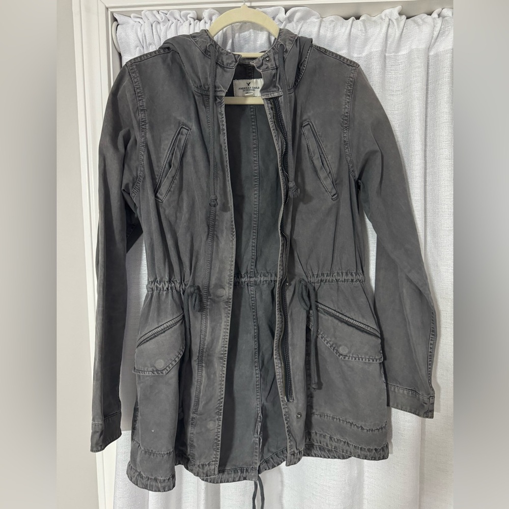 American Eagle Outfitters Charcoal Utility Jacket